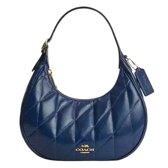Coach Handbags - Coach Quilted Leather Emily Deep Blue